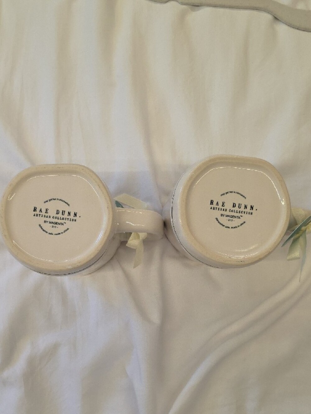 Rae Dunn Cherry Enjoy Mug Set of 2 Artisan Collection NWT Hand Painted - Picture 3 of 6